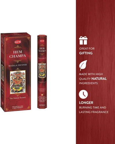 Vista 4 de HEM Champa Masala - Varitas de incienso