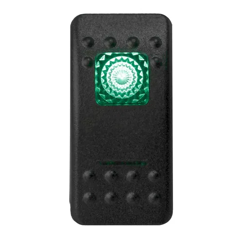 Vista 2 de Amarine Made Interruptor basculante impermeable de 12V 20 amperios On-Off-On de 2 posiciones para barco marino DPDT de 7 pines con 2 lámparas LED