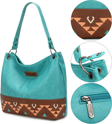 Vista 150 de Wrangler Hobo - Bolsas para mujer de cuero vegano con asa superior, bolsos de hombro y bolsos