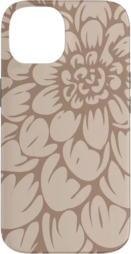 Vista 4 de iPhone 16 Cute Brown and Tan (Beige) Designer Flower Petals Case