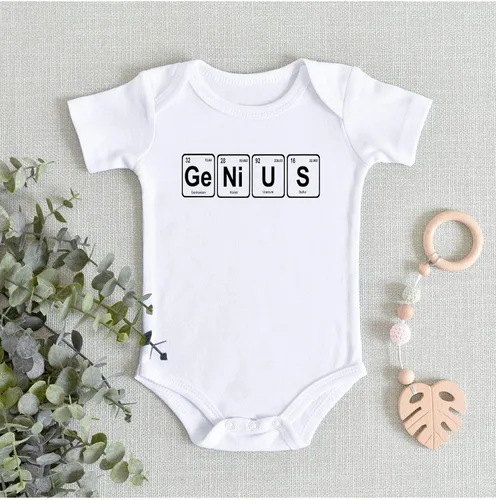 Vista 5 de Genius Brillian Funny Onesie Smart Message Clever Body para bebé