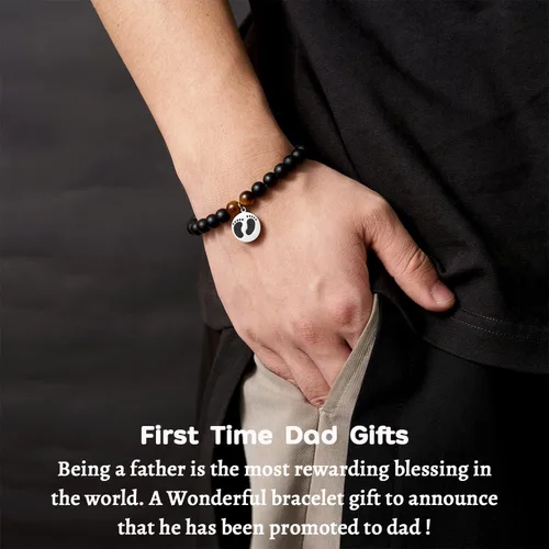 Vista 4 de Regalo para papá por primera vez para hombres, regalos para papá nuevo, joyería de embarazo, regalos de anuncio