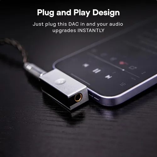 Vista 7 de Linsoul Kiwi Ears Allegro Mini portátil IEM DAC, amplificador de monitor intrauditivo, salida USB C a 3.5/0.173 in, con chip personalizado, alta
