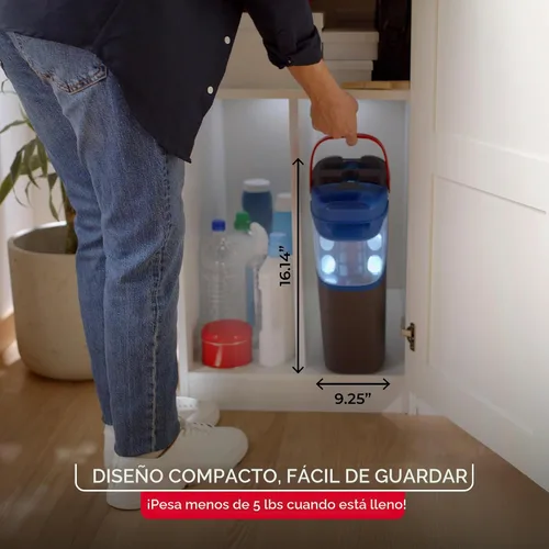 Vista 12 de O-Cedar H2prO Sistema de trapeador plano Herramienta de limpieza rápida Limpia con agua limpia Mopa de microfibra reutilizable y lavable a