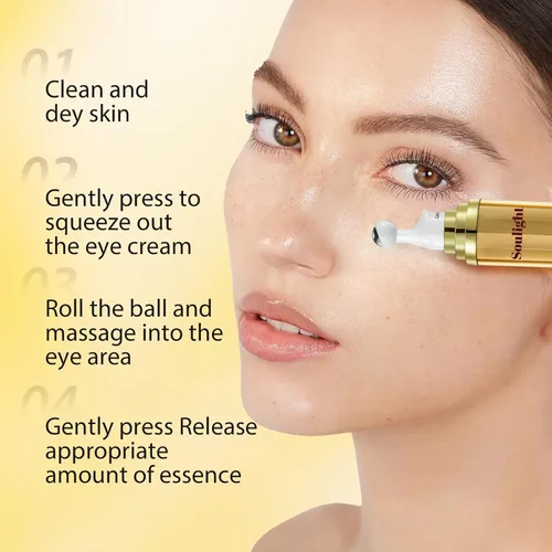 Vista 6 de Suero para ojos con 5% de cafeína, retinol, niacinamida y ácido hialurónico, bálsamos oculares con tratamiento antienvejecimiento para ojeras