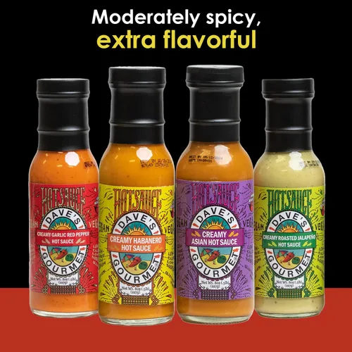 Vista 8 de Dave's Gourmet Salsa picante habanero cremosa, textura cremosa moderadamente picante, salsa picante para tacos, carnes a la parrilla y salsas, salsa