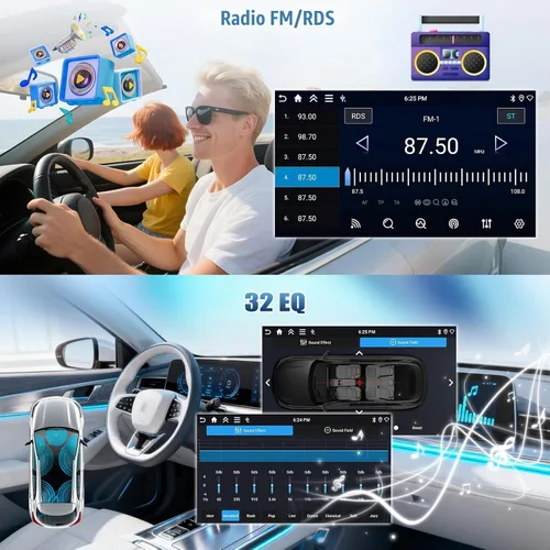 Vista 6 de Android 15 4G+128G Estéreo de coche para Ford F150 2009 2010 2011 2012 con Carplay inalámbrico Android Auto, 9 "Incell pantalla táctil principal