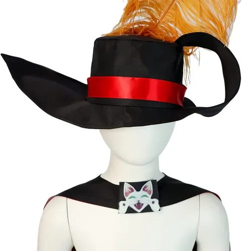 Vista 4 de VEVEIL Disfraz de gato para niños, capa para cosplay, con gorro y cinturón, para fiesta de cumpleaños, Halloween
