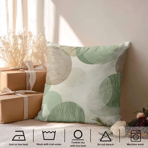 Vista 3 de Abstract Geometric Forms Throw Pillow Covers, Aesthetic Modern Art Cushion Cases Digital Blended Hidden Zipperl Decorative Pillow Covers Square