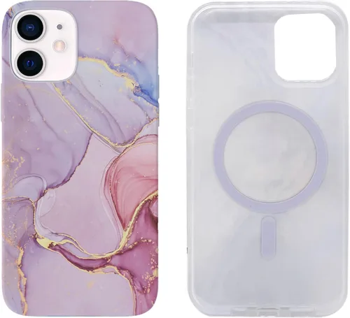 Vista 5 de Funda magnética para iPhone 12 Mini de 5.4 pulgadas, compatible con carga MagSafe, TPU suave, delgada, a prueba de golpes, bonita funda protectora