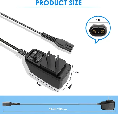 Vista 6 de Cargador de alimentación de 4.3V apto para Philips Norelco OneBlade A003900 QP2520 QP2520/90, QP2520/72, QP2520/70 QP2521 QP2522 QP2515 MG5700