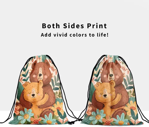 Vista 115 de Bolsa de agarre de gimnasia de piel de animal, bolsa de gimnasia con cordón ajustable, bolsa de cuerda para fauna silvestre, Mariposas Galaxy