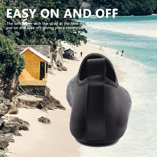 Vista 5 de Valennia Zapatos de agua para hombre y mujer, sin cordones, de secado rápido, ligeros, calcetines acuáticos para playa, natación, yoga, deportes al