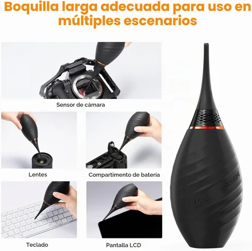 Vista 7 de K&F CONCEPT Soft Tip Strong Air Blower with Long Nozzle,Highly Elastic