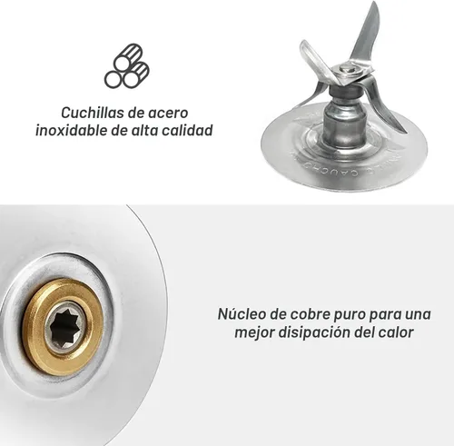 Vista 4 de Para Oster Blender Piezas de Repuesto Blender Ice Blade con Cuatro Juntas de Junta de Junta de Junta de Junta de Junta de Goma Kit de Actualización