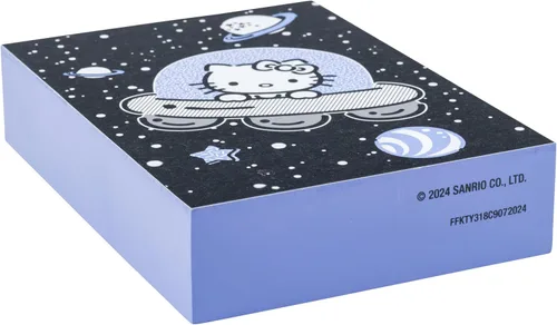 Vista 3 de Silver Buffalo Arte de pared con diseño de nave espacial de Hello Kitty de 5 x 7 x 1.5 pulgadas