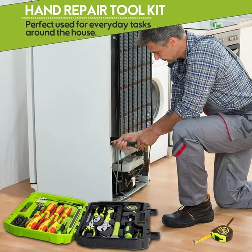 Vista 5 de THINKWORK Kit de herramientas para reparación del hogar - Juego general de herramientas manuales para el hogar con caja de almacenamiento, juego