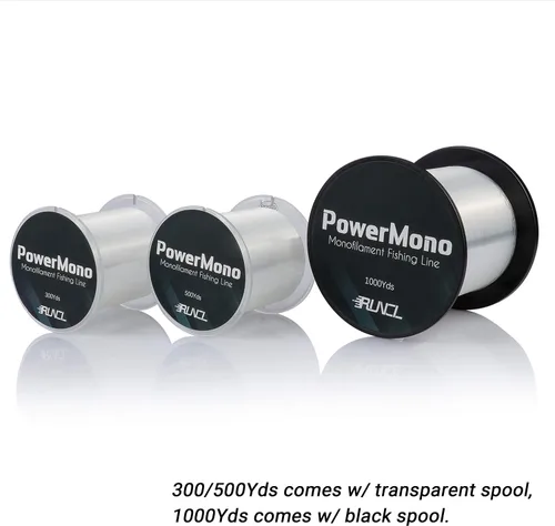 Vista 6 de Runcl PowerMono - Línea de pesca monofilamento de 300/500/1000 yardas, máxima resistencia, amortiguación de sacudidas, suspensión en agua, nudos