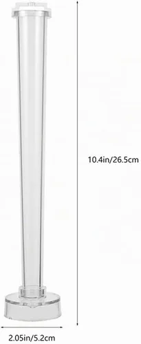 Vista 2 de EXCEART Molde de vela cónico de 2 unidades de 10.43 x 2.04 x 2.04 pulgadas, molde de plástico transparente para hacer velas cónicas