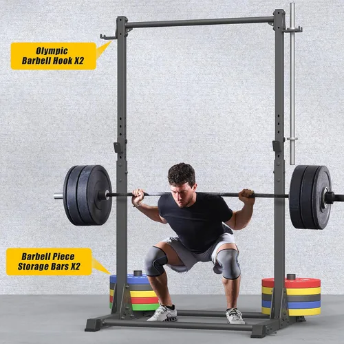 Vista 7 de Jusgym Pull Up Station, Strength Training Workout Pull Up Bar Free Standing for Home Gym, Adjustable Heavy Duty Pullup Bar Station Outdoor/Indoor