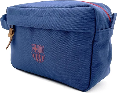 Vista 8 de Icon Sports Fan Shop FC Barcelona World Soccer Club - Neceser de viaje con licencia oficial del equipo (negro, talla única)