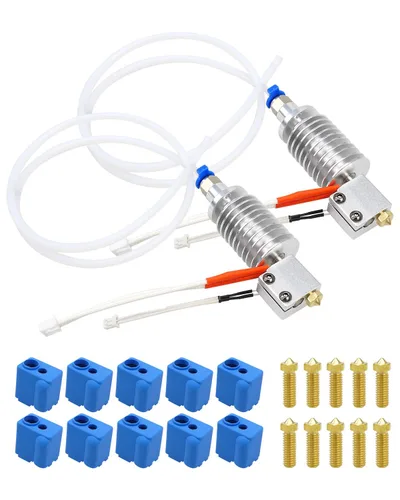 Vista 7 de Kit de extrusora de impresora 3D para Anycubic Kobra Max, cabezal de impresión Hotend ensamblado con impresora 3D con 5 calcetines de silicona