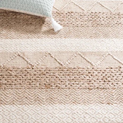 Vista 5 de SAFAVIEH Natura Collection - Alfombra decorativa de 2 x 3 pies, beige, hecha a mano marroquí de lana tribal y viscosa, ideal para zonas de alto