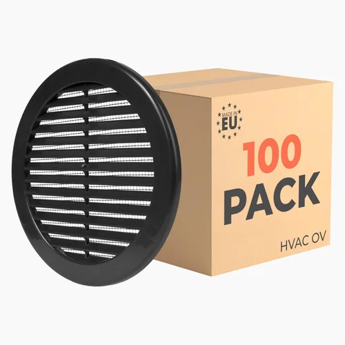 Vista 52 de Paquete de 10 cubiertas redondas de ventilación de aire de 4 pulgadas – Deflector de ventilación de aire Soffit de plástico blanco con malla