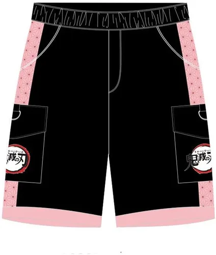 Vista 4 de Demon Slayer Kamado Tanjirou - Pantalones deportivos hasta la rodilla, pantalones cortos de cinco puntos, pantalones deportivos para verano