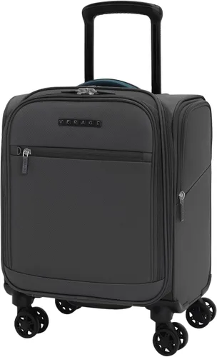 Vista 28 de Verage Equipaje de mano debajo del asiento de 14 pulgadas con ruedas giratorias y puerto de carga USB, maleta con ruedas para aerolíneas, bolsa Negro