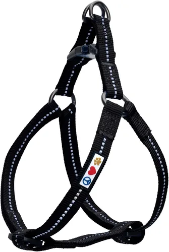 Vista 10 de Pawtitas Arnés Sólido Step-in para Perro – Chaleco Ajustable Sin Tirones para Cachorros hasta Seniors, Seguro y Cómodo XS Negro