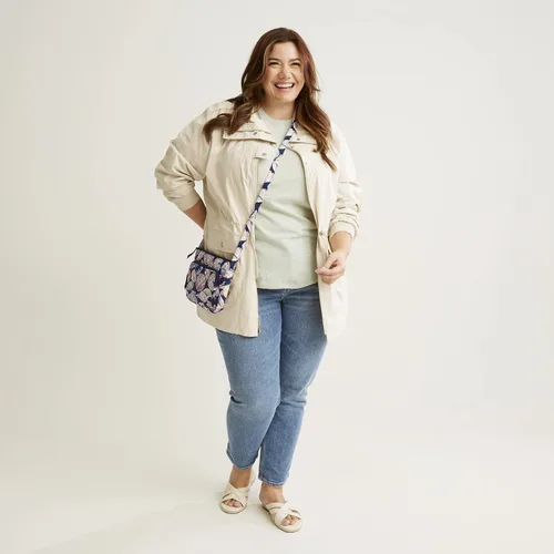 Vista 6 de Bolsa cruzada de algodón Little Hipster para mujer, con protección con interferencia de radiofrecuencia