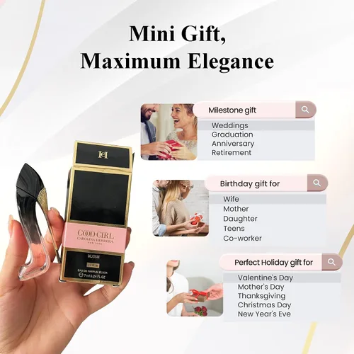 Vista 4 de Good Girl Blush Elixir por Carolina Herrera Perfume para mujer, Mini Travel EDP Splash 0.24 oz