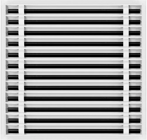 Vista 2 de BUILDMART - Cubierta de ventilación de CA moderna de 25x24 - Ventilación decorativa de aluminio blanco - Difusor de ranura lineal estándar - Rejilla