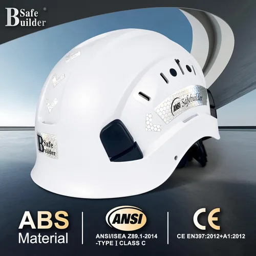 Vista 2 de Casco de Seguridad para Construcción ABS Casco Duro Sistema de Ventilación Ajustable Cascos Duros Protección de Cabeza para Trabajo Industrial