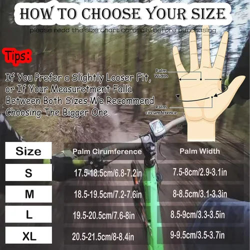 Vista 4 de Guantes de motocicleta Fast Passion para hombres/mujeres - Guantes de bicicleta todoterreno y motocross con características antideslizantes