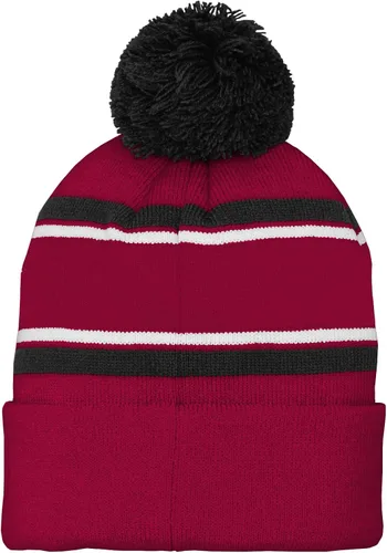 Vista 2 de Outerstuff Sombrero unisex para jóvenes de la Copa Mundial de la FIFA Country Premium Bobble Cuff Pom Hat Borgoña