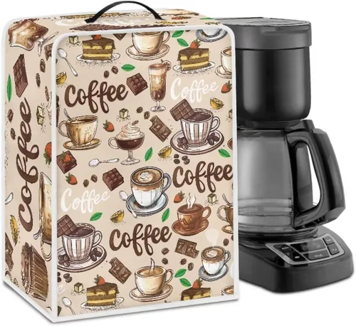 Vista 61 de Cubiertas antipolvo para máquina de café cruzado con bandera estadounidense, para mezclador, máquina de jugo, mantiene la cocina y la oficina