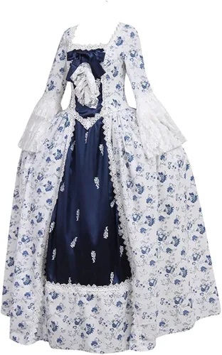 Vista 2 de 1791s Lady - Disfraz de doncella de inspiración victoriana estilo rococó para mujer