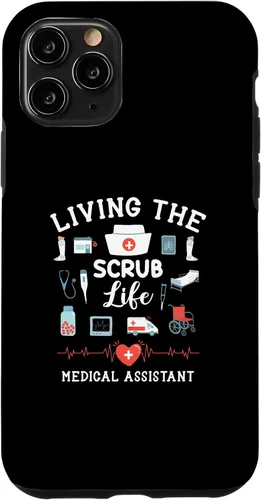 Vista 27 de Carcasa para iPhone 16 Living The Scrub Life Medical Assistant Nurse