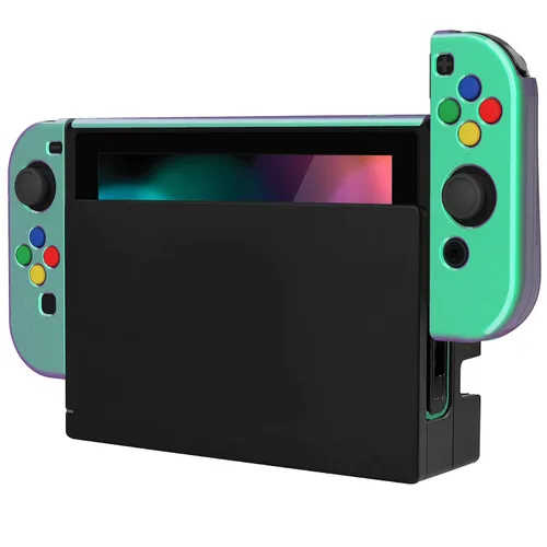 Vista 34 de PlayVital AlterGrips Ergonomic Grips Cover for Nintendo Switch, [2 Design] Interchangeable Comfort Dockable Protective Case with Screen Protector &