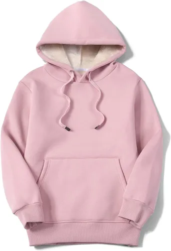 Vista 2 de Ayturbo Sudadera de manga larga con forro polar para mujer, casual, para invierno, cálida, con capucha