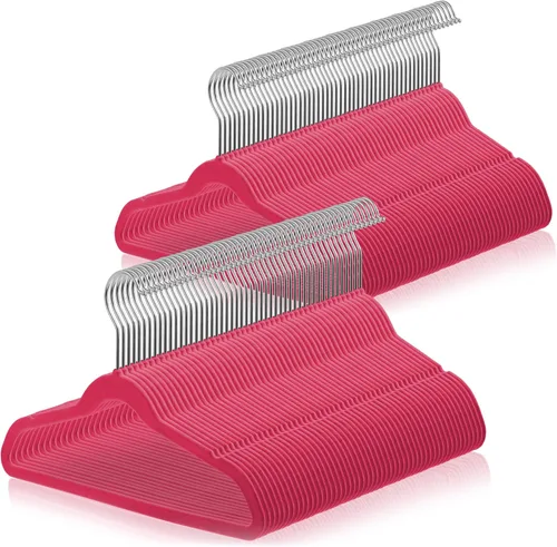 Vista 16 de Casafield 100 perchas de terciopelo para niños, tamaño de 14 pulgadas, color negro