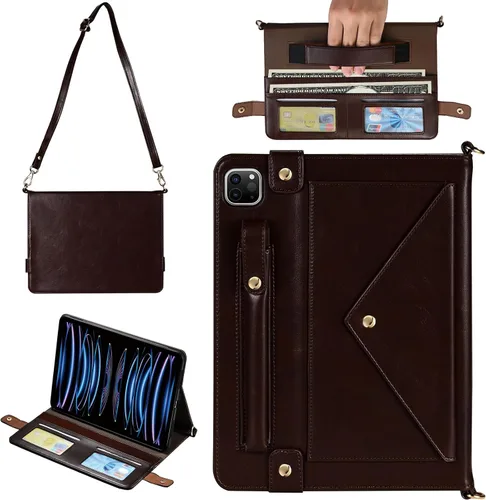 Vista 24 de Funda tipo bolso para iPad mini de 5ª/4ª/3ª/2ª/1ª generación de 7.9 pulgadas, Techcircle funda ligera tipo folio con soporte bandolera con billetera