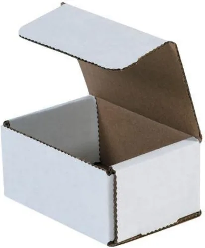 Vista 17 de Secure Seal Cajas de envío – Sobres de cartón corrugado plegable blanco de 4 x 3 x 2 pulgadas – Embalaje de cartón corrugado plegable blanco