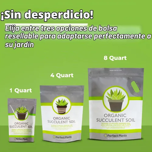 Vista 5 de Mezcla de tierra para suculentas y cactus de Perfect Plants (1QT)