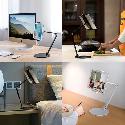 Vista 2 de Soporte para iPad para Escritorio, Soporte Surface Pro, Soporte Ajustable Multi-Ángulo para Tableta para Pantalla de 4.7''- 13'' Microsoft Surface
