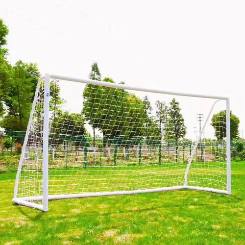 Vista 8 de KATARUS Portería de fútbol 12x6 pies/10x6.5 pies/8x6 pies/8x5 pies/6x4 pies para exteriores con marco de UPVC resistente a la intemperie y estacas