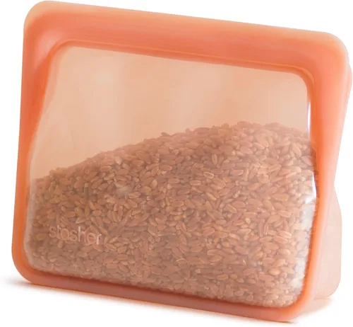 Vista 17 de Stasher Mini bolsas de silicona reutilizables de alta calidad, paquete de 2, aguamarina, 28 onzas Food-Safe Silicone, Eco-Friendly, Reusable
