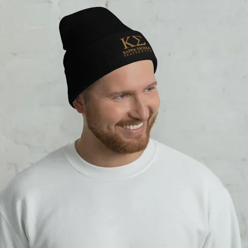 Vista 2 de Kappa Sigma Fraternity Beanie: gorro de acrílico suave de alta calidad para el orgullo y la calidez, sombrero de invierno